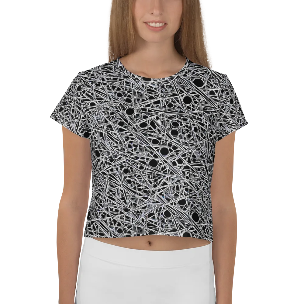 Black Circuit on Crop Tee — Front