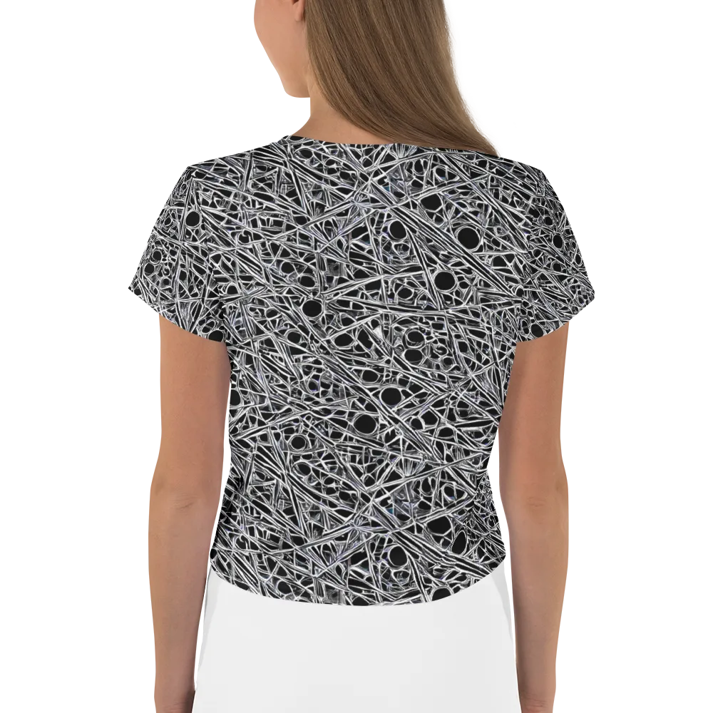 Black Circuit on Crop Tee — Back