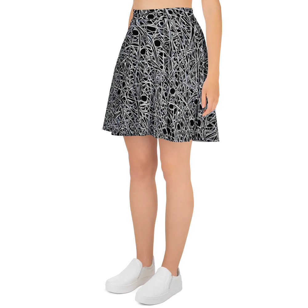 Black Circuit on Skater Skirt — Left