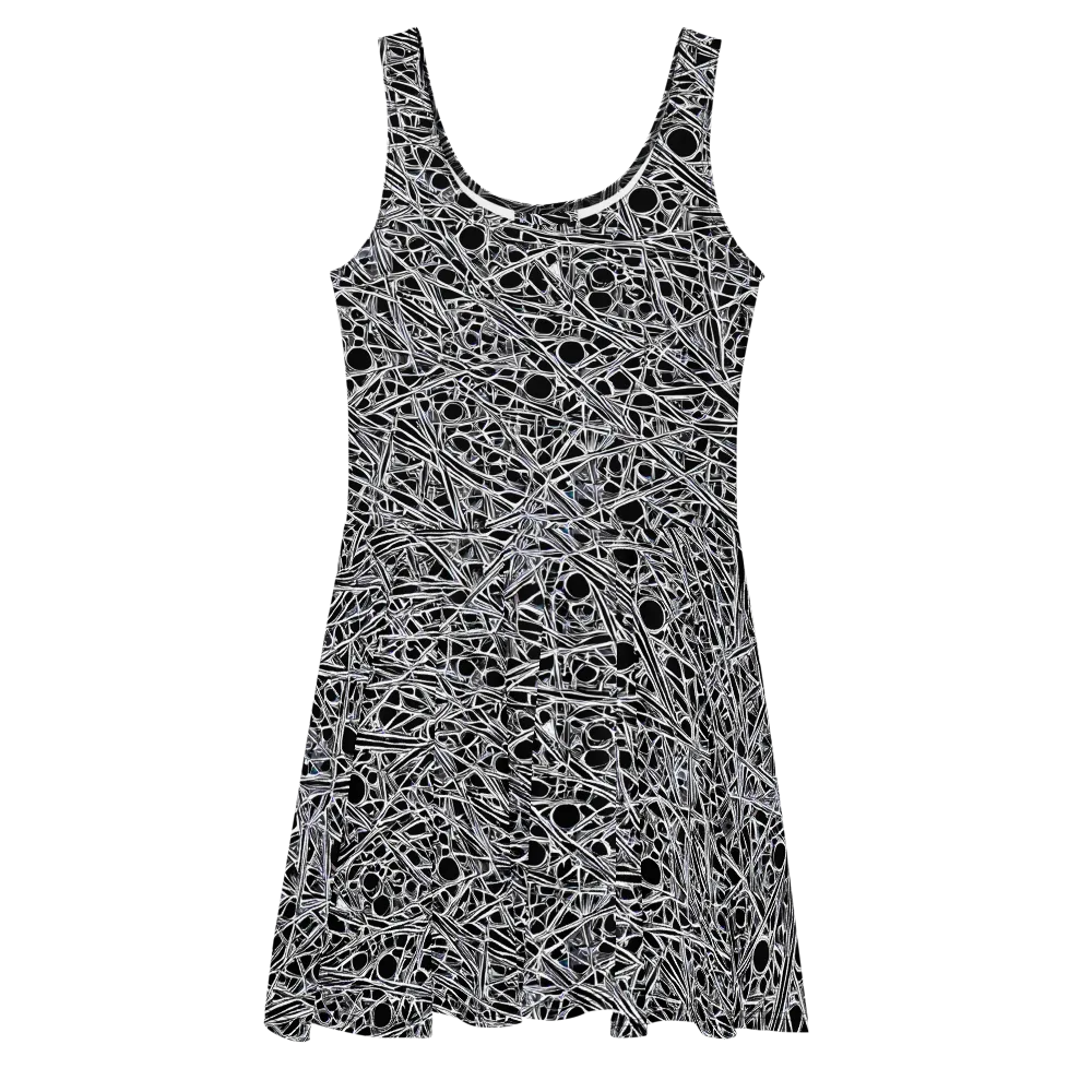 Black Circuit on Skater Dress — Front