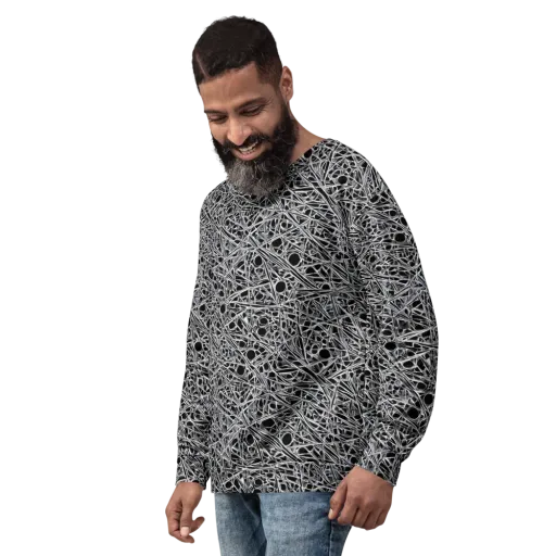 Black Circuit on a Sweatshirt