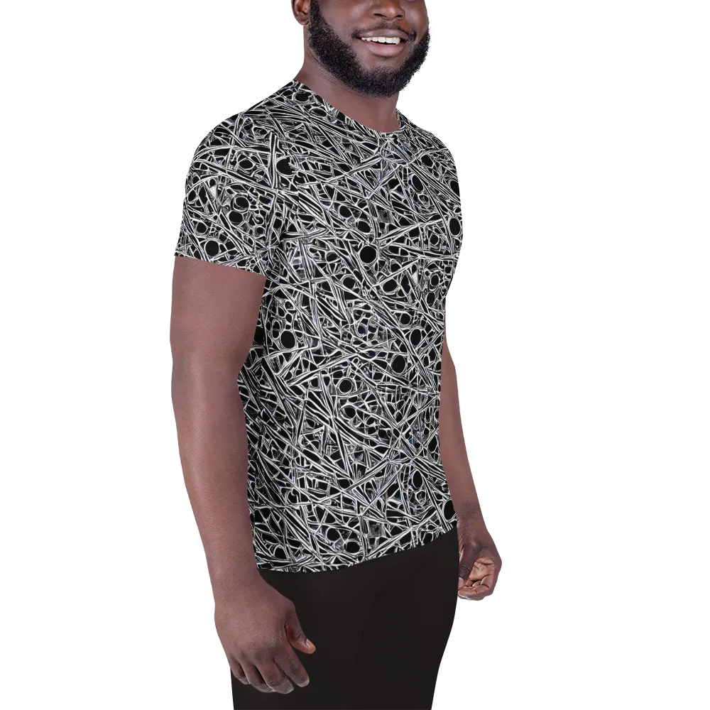 Black Circuit on Men's Athletic T-Shirt — Right