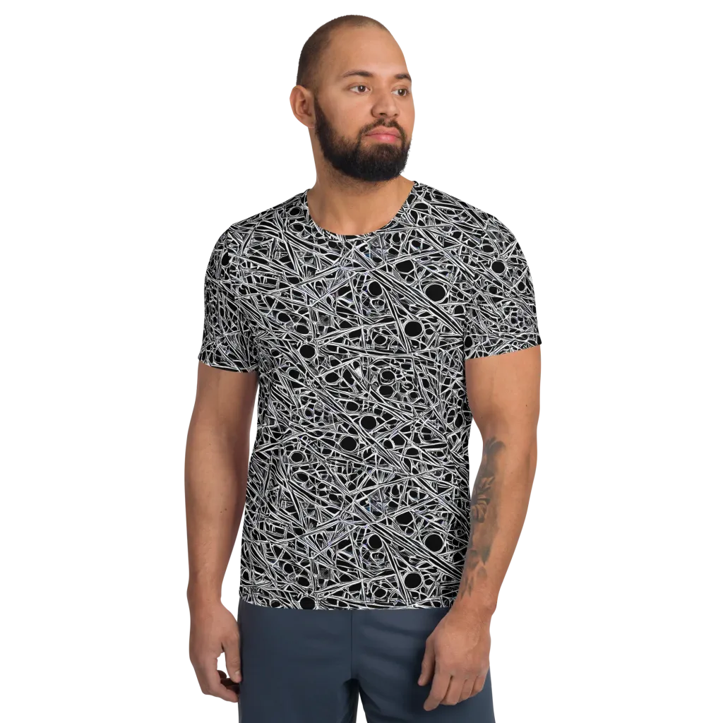 Black Circuit on Men's Athletic T-Shirt — Front