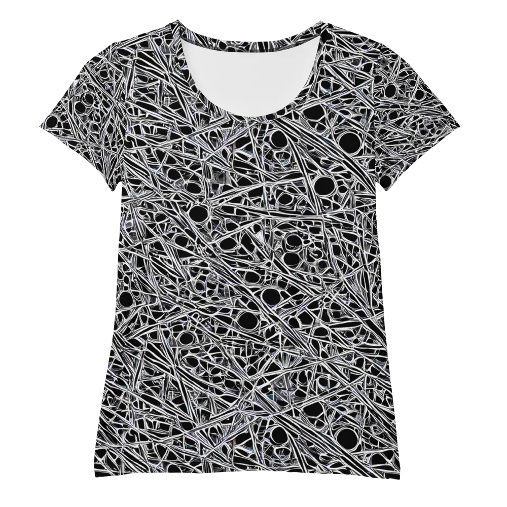 Black Circuit on Women's Athletic T-Shirt — Front