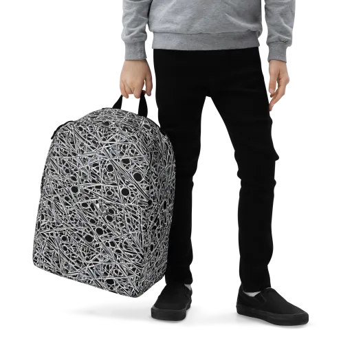 Black Circuit on a Minimalist Backpack