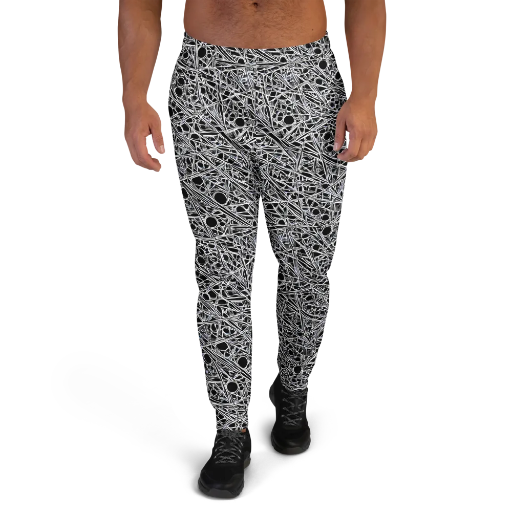 Black Circuit on Men's Joggers — Front