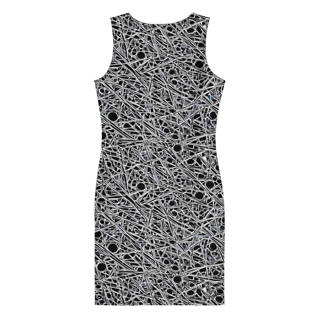 Black Circuit on Bodycon Dress — Back