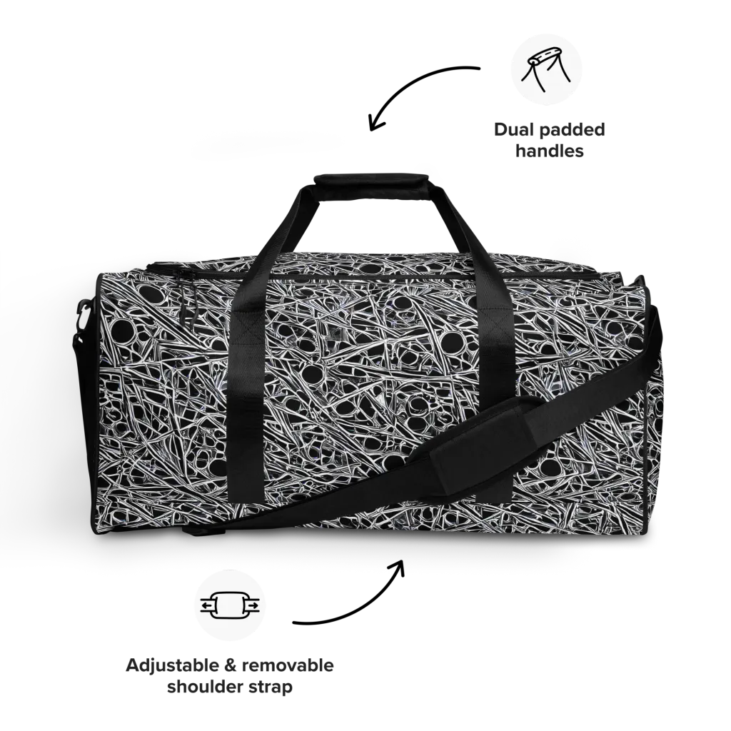 Black Circuit on Duffle Bag — Front