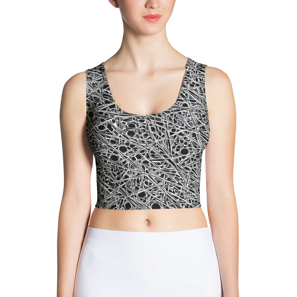 Black Circuit on Crop Top — Front
