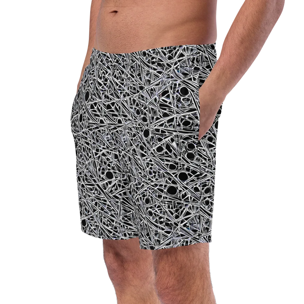 Black Circuit on Swim Trunks — Left Front