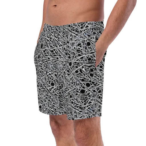 Black Circuit on a Swim Trunks