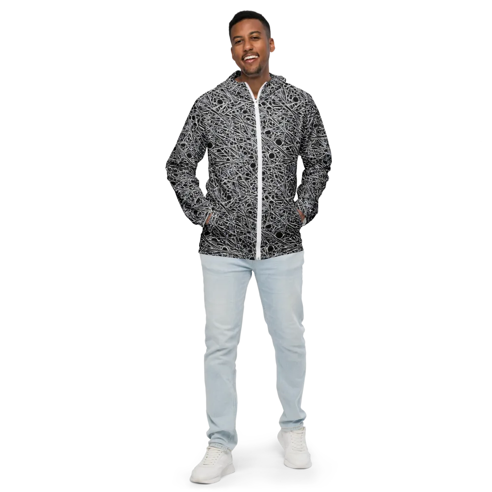 Black Circuit on Men's Windbreaker — Front