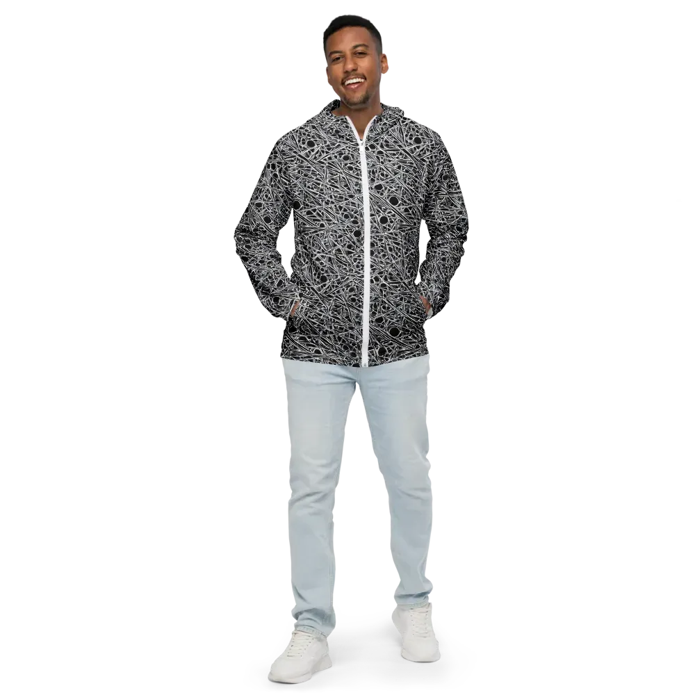 Black Circuit on Men's Windbreaker — Front