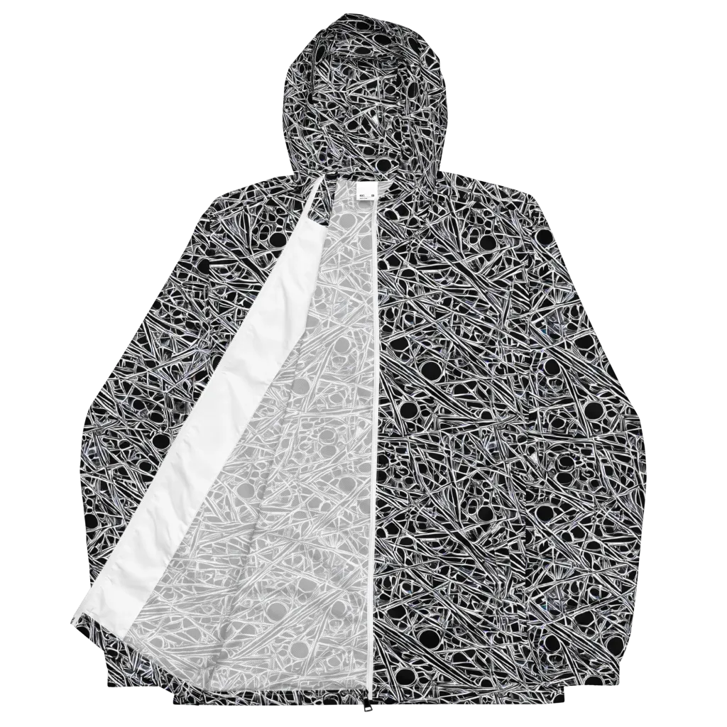 Black Circuit on Men's Windbreaker — Front