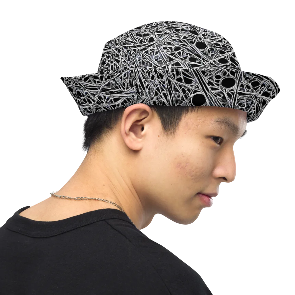 Black Circuit on Reversible Bucket Hat — Right Outside