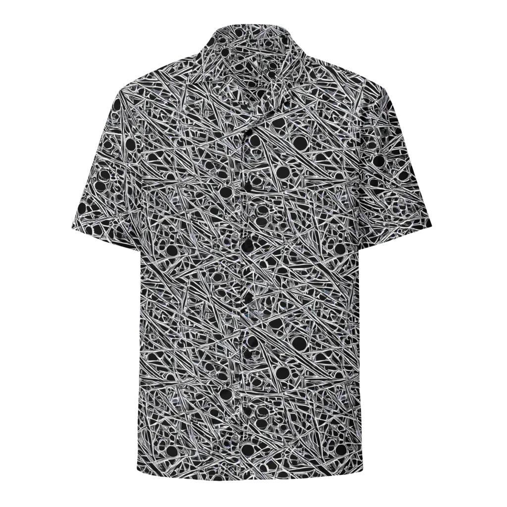 Black Circuit on Button Shirt — Front