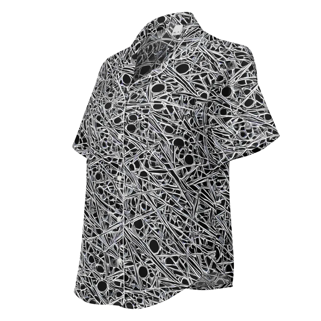 Black Circuit on Women's Short Sleeve Pajama Top — Left Front