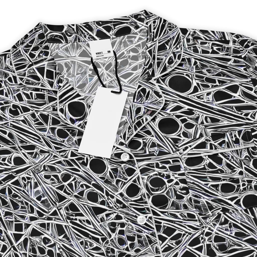 Black Circuit on Women's Short Sleeve Pajama Top — Product details