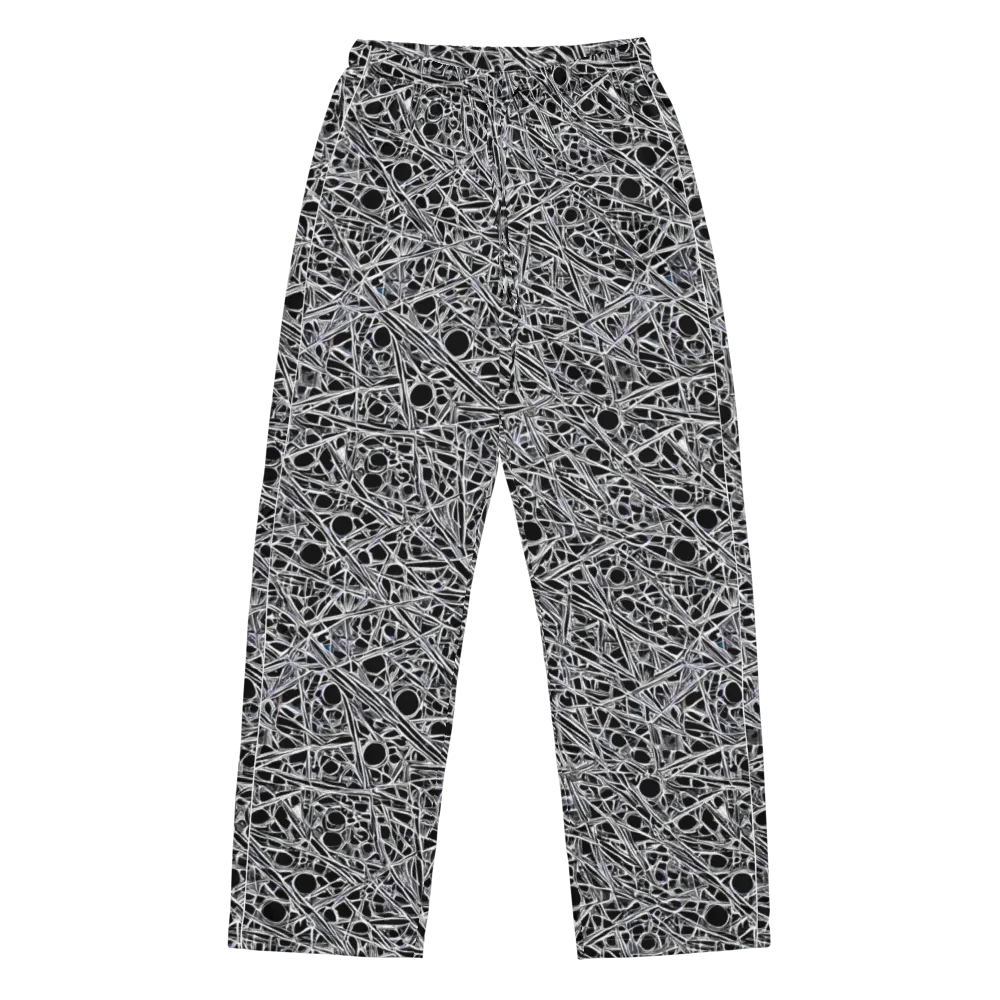 Black Circuit on Women's Pajama Pants — Front