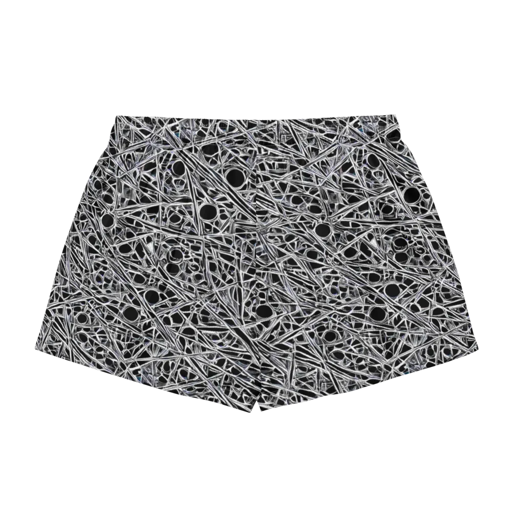 Black Circuit on Women's Pajama Shorts — Back