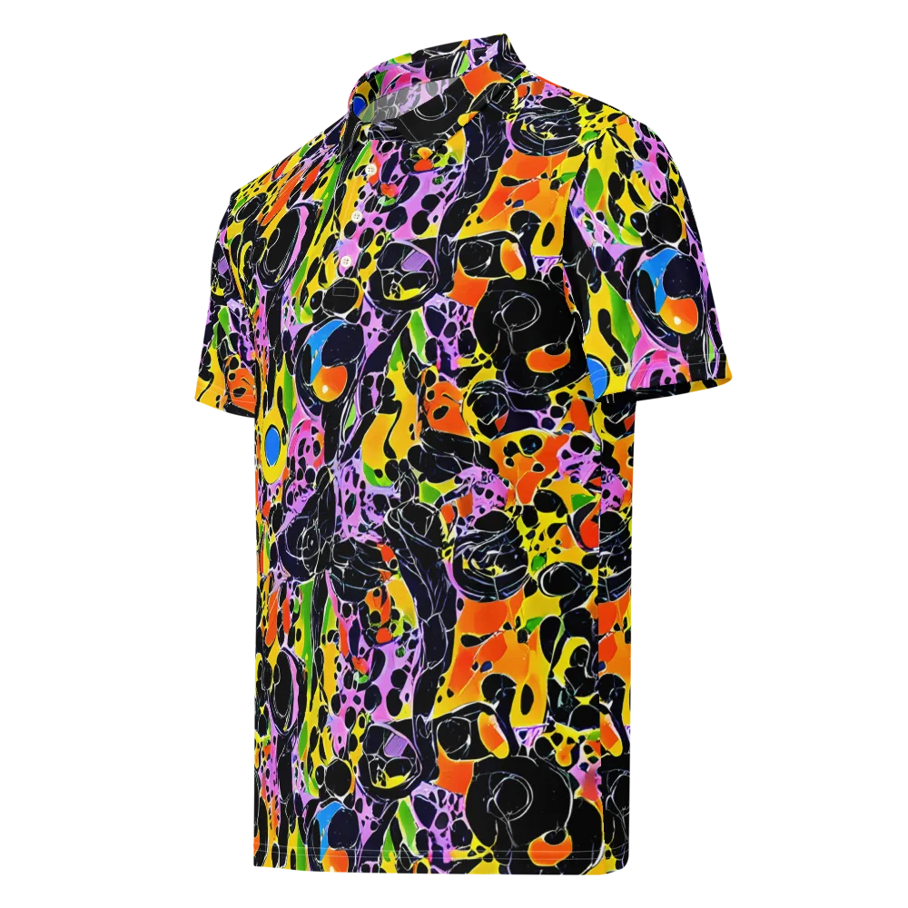 Amoeba Afterdark on Men's Slim Fit Polo Shirt — Left Front