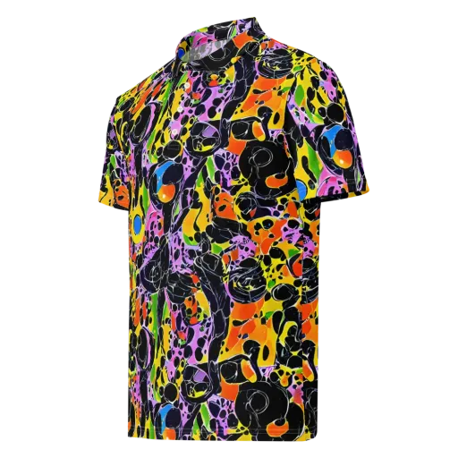 Amoeba Afterdark on a Men's Slim Fit Polo Shirt
