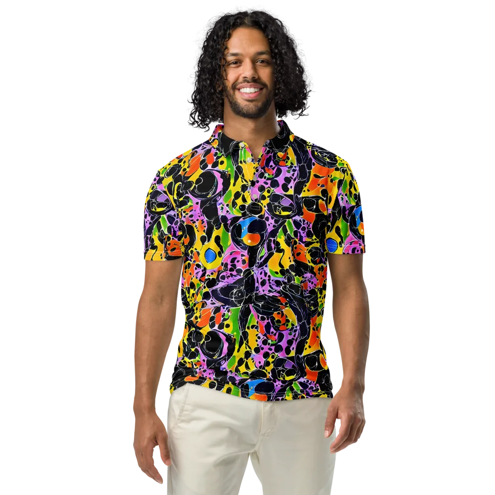 Amoeba Afterdark on Men's Slim Fit Polo Shirt — Front