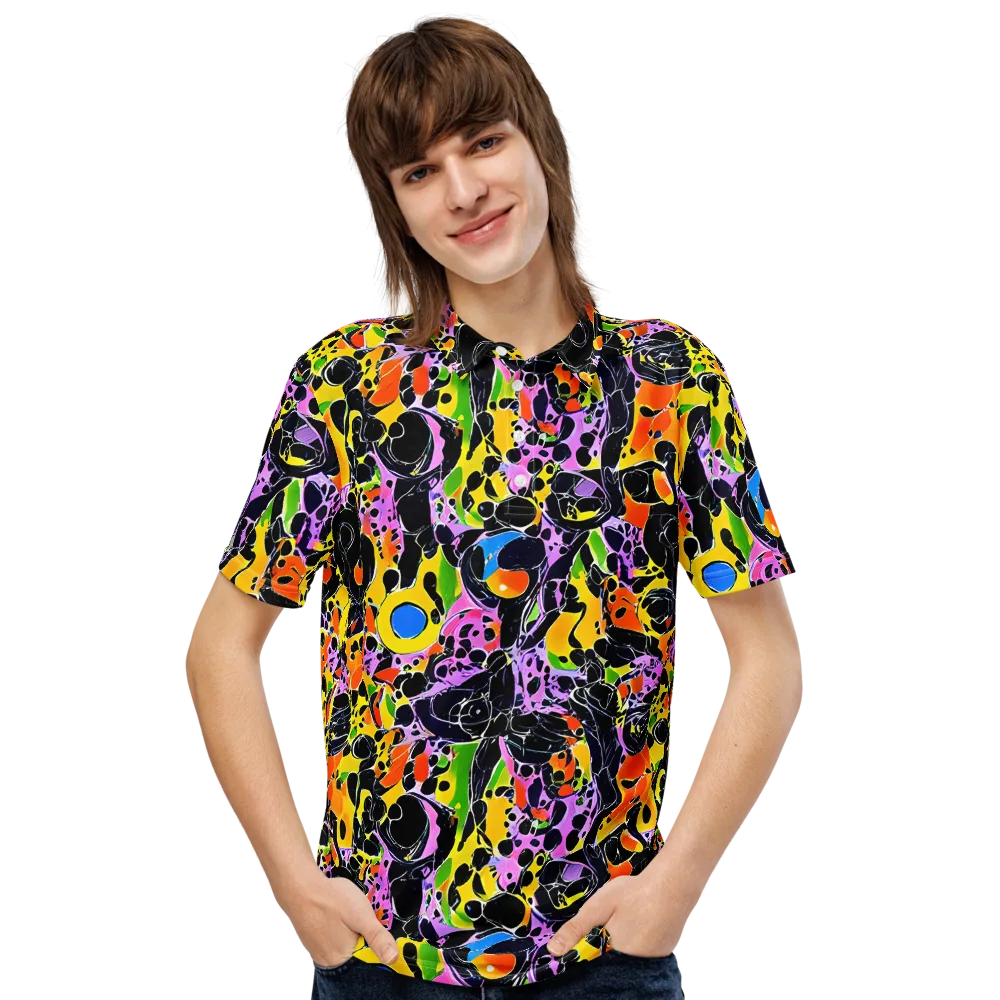 Amoeba Afterdark on Men's Slim Fit Polo Shirt — Front