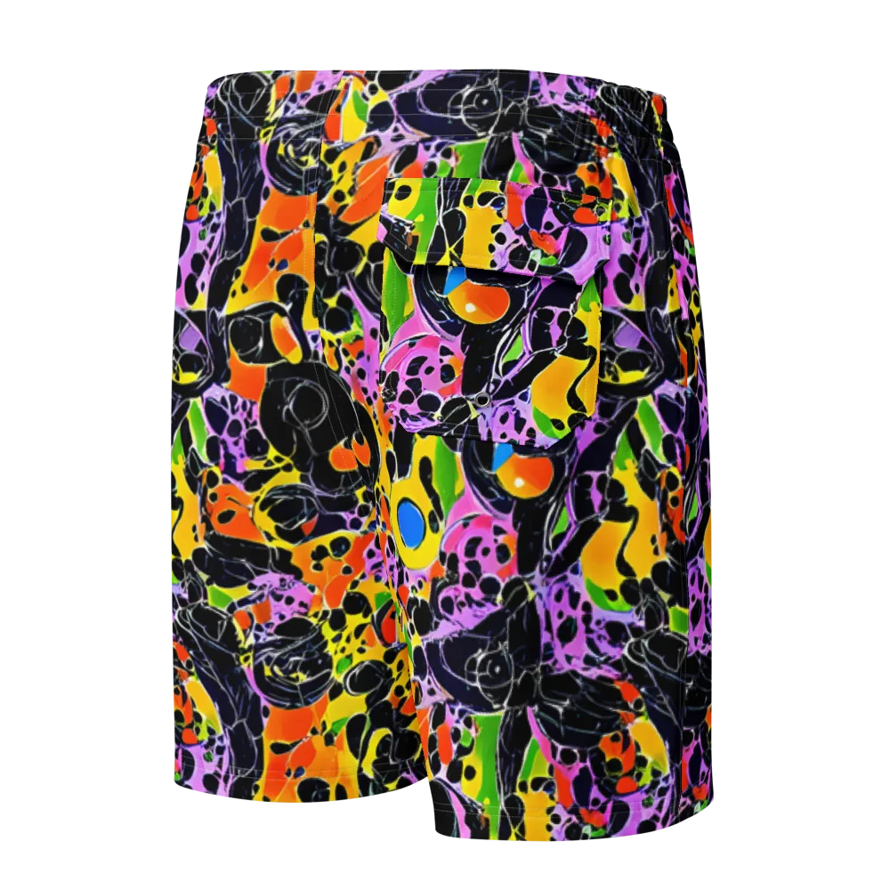 Amoeba Afterdark on Men's Board Shorts — Back