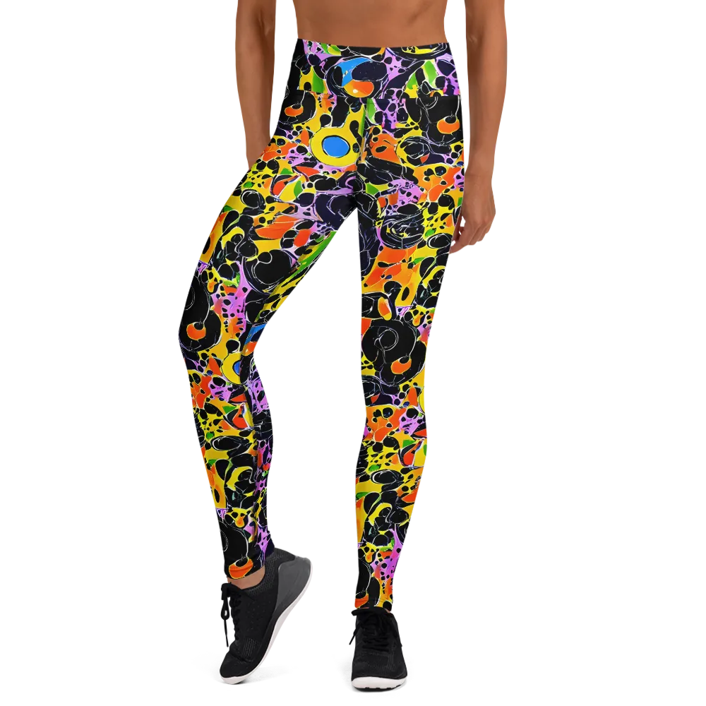 Amoeba Afterdark on Yoga Leggings — Front