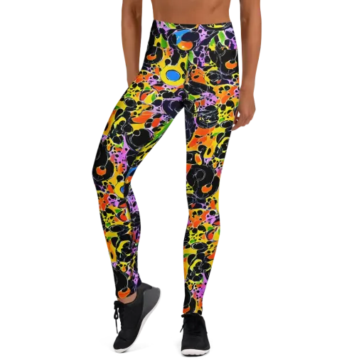 Amoeba Afterdark on a Yoga Leggings