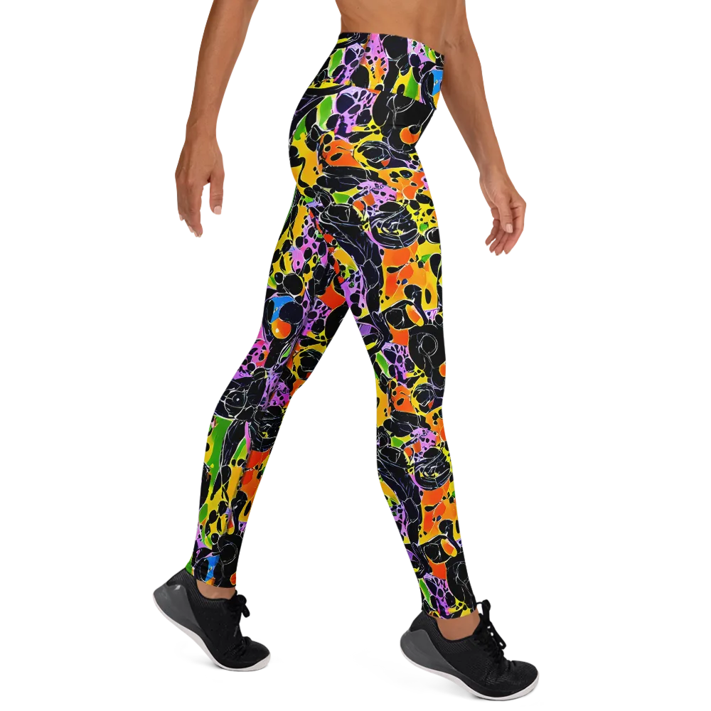 Amoeba Afterdark on Yoga Leggings — Right