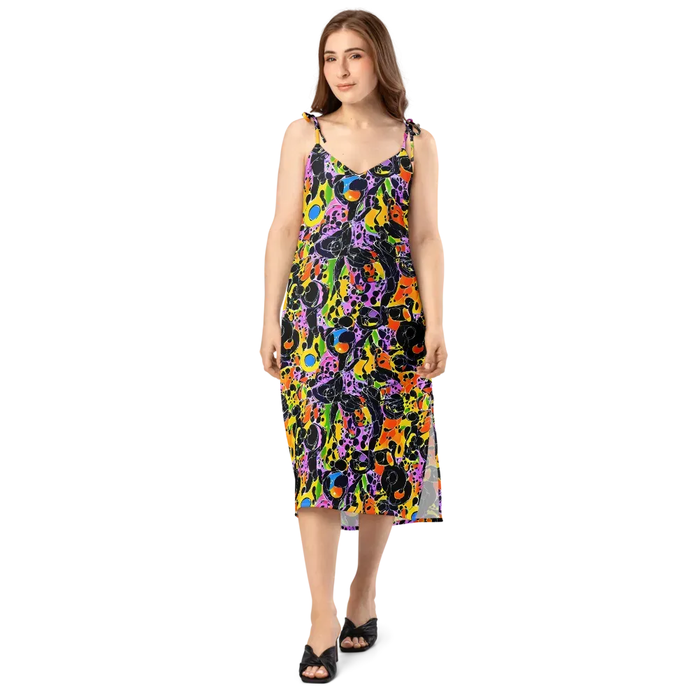 Amoeba Afterdark on Slip Dress — Front
