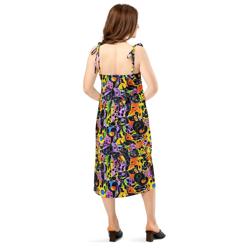 Amoeba Afterdark on Slip Dress — Back