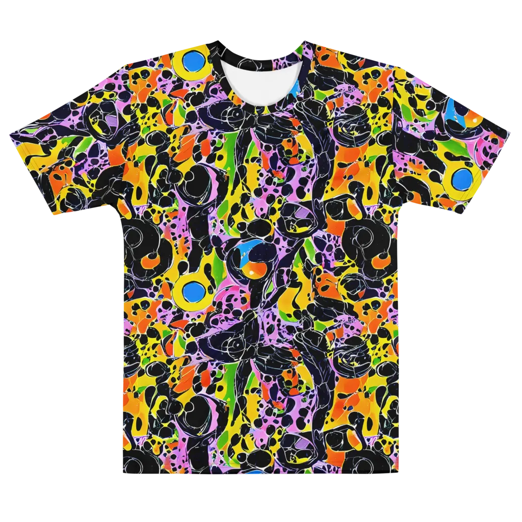 Amoeba Afterdark on Men's Cotton Crew Neck T-Shirt — Front