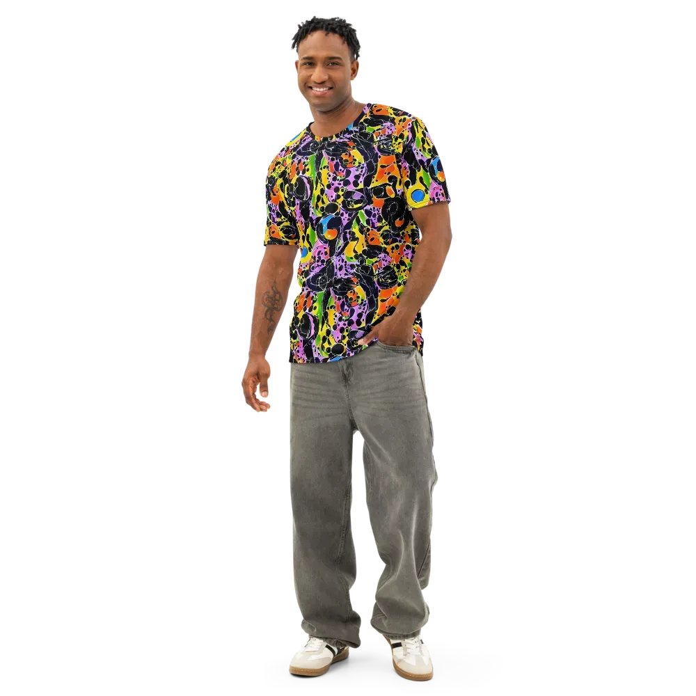 Amoeba Afterdark on Men's Cotton Crew Neck T-Shirt — Front
