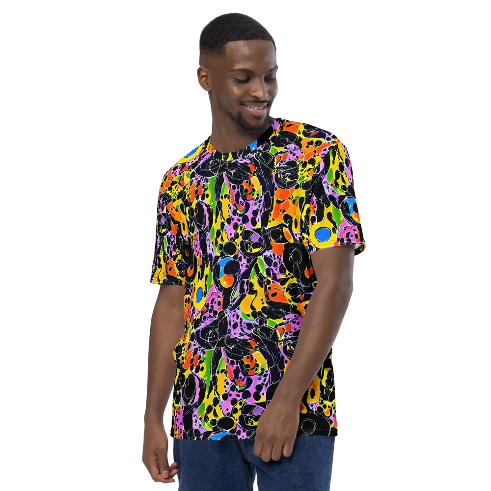 Amoeba Afterdark on Men's Crew Neck T-Shirt — Left
