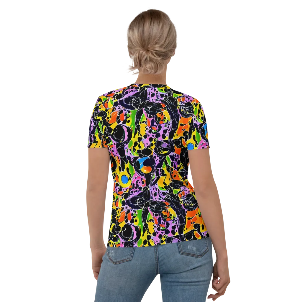 Amoeba Afterdark on Women's Crew Neck T-Shirt — Back