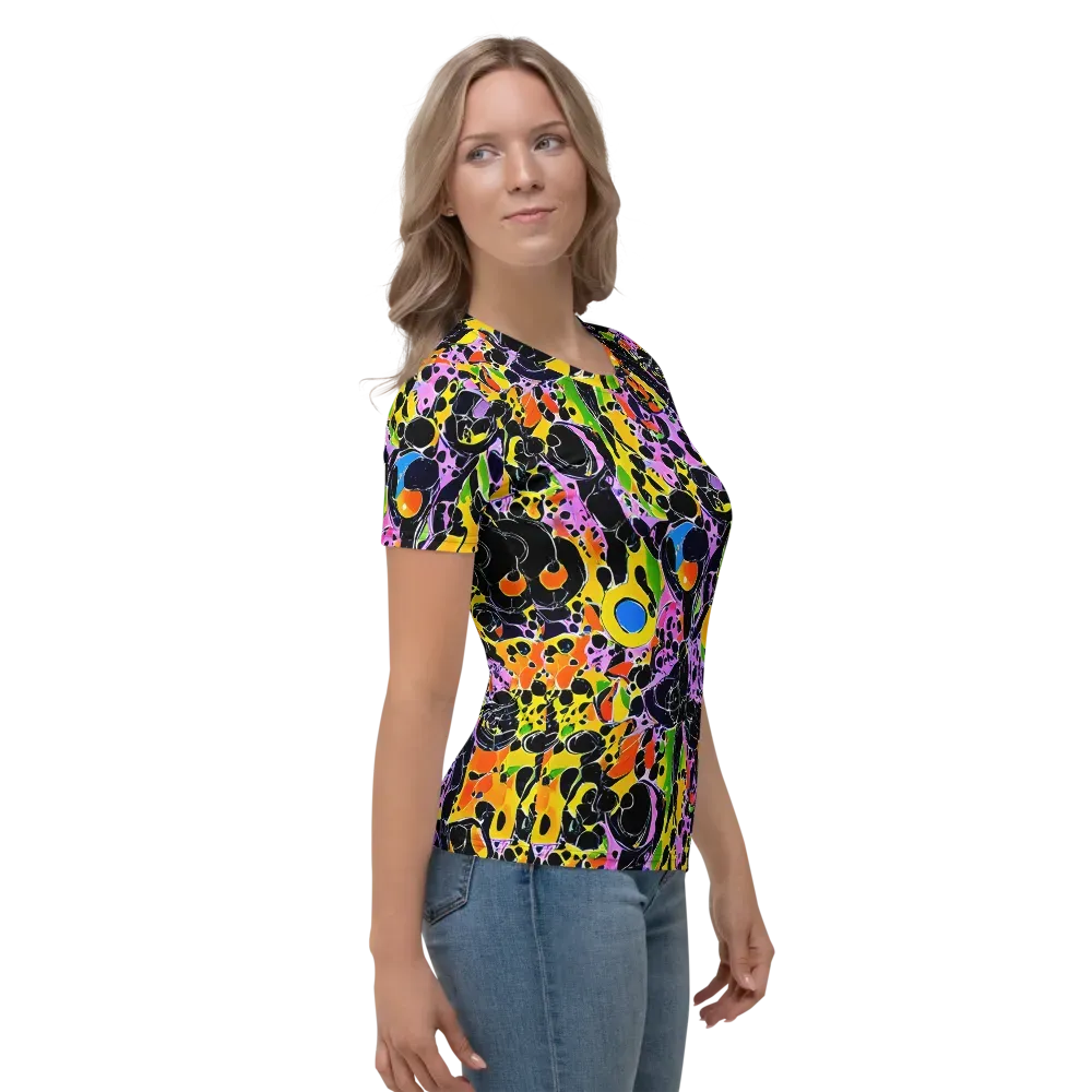 Amoeba Afterdark on Women's Crew Neck T-Shirt — Right