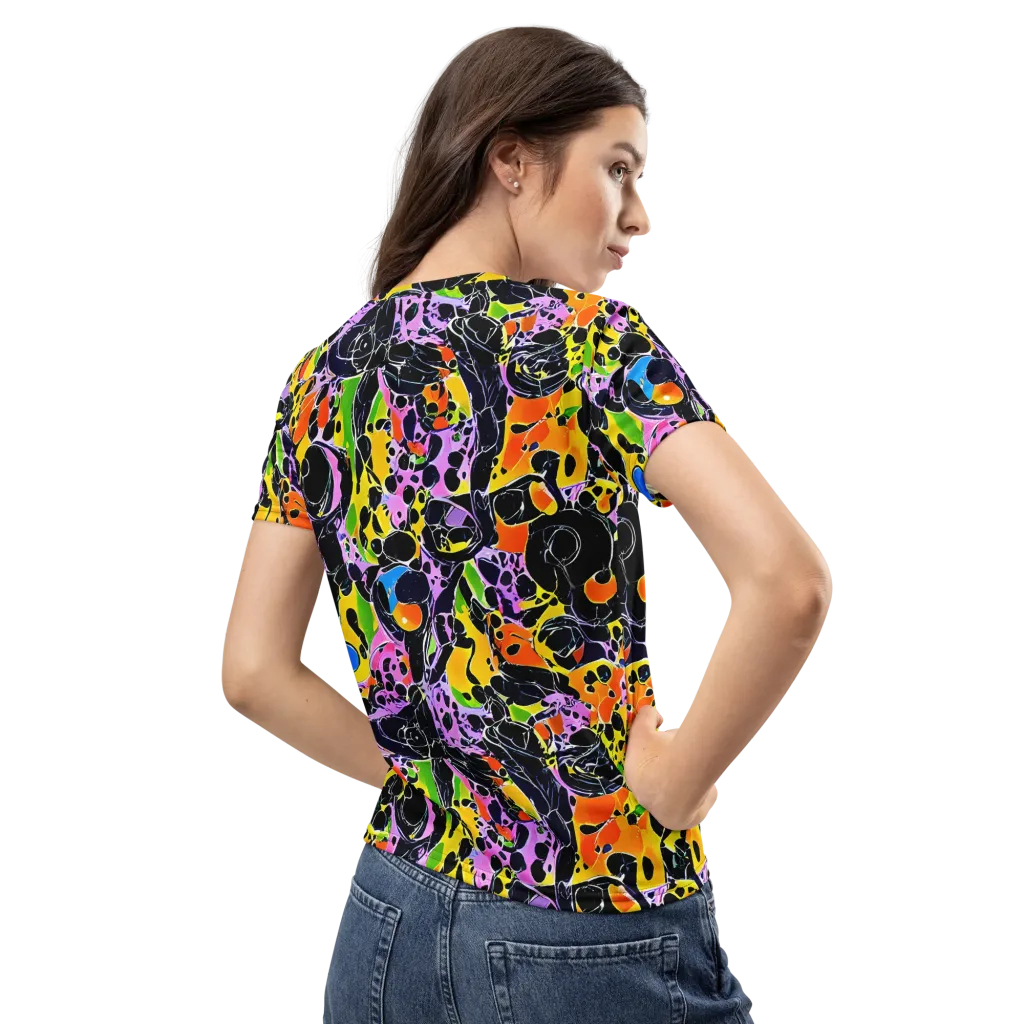 Amoeba Afterdark on Women's Crew Neck T-Shirt — Back