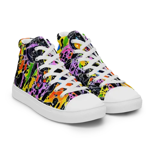 Amoeba Afterdark on a Women's High Top Canvas Shoes