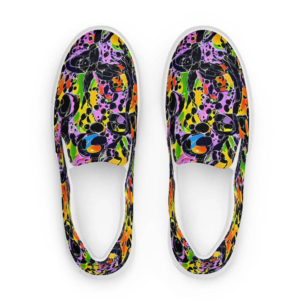 Amoeba Afterdark on Men's Slip-On Canvas Shoes — Front