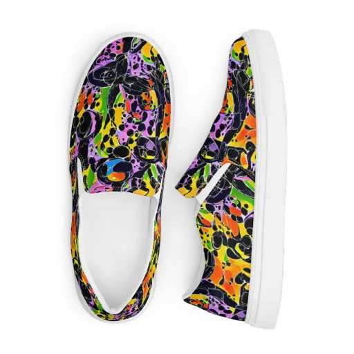 Amoeba Afterdark on a Men's Slip-On Canvas Shoes