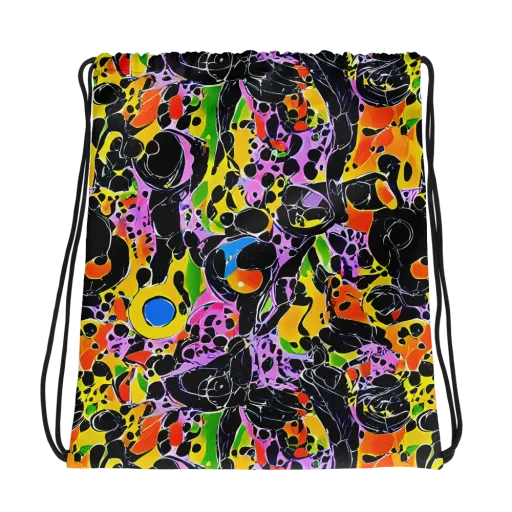 Amoeba Afterdark on a Drawstring Bag