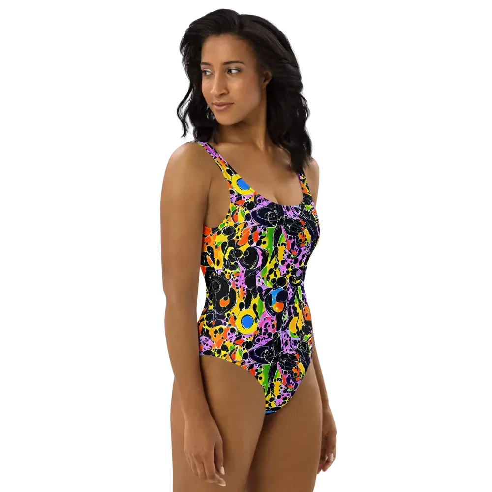 Amoeba Afterdark on One-Piece Swimsuit — Right