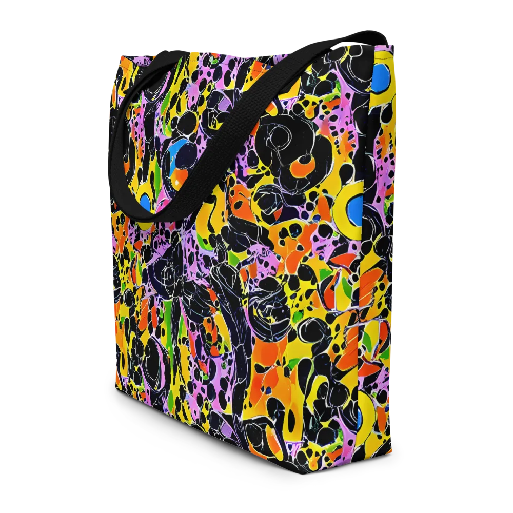 Amoeba Afterdark on Large Tote Bag W/ Pocket — Front
