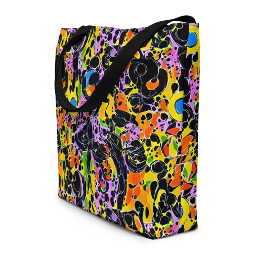 Amoeba Afterdark on a Large Tote Bag W/ Pocket