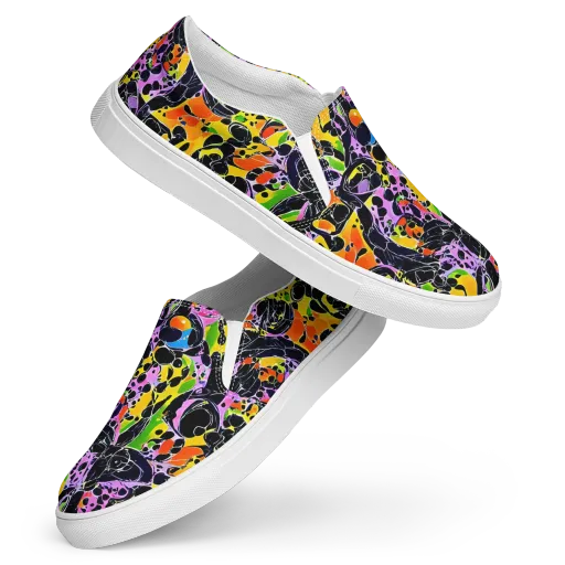 Amoeba Afterdark on a Women's Slip-On Canvas Shoes
