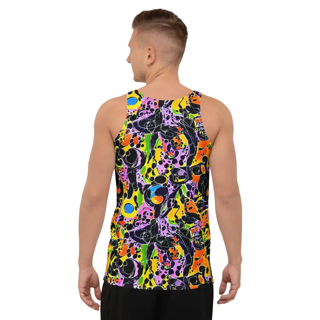 Amoeba Afterdark on Men's Tank Top — Back
