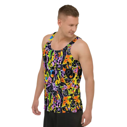 Amoeba Afterdark on a Men's Tank Top